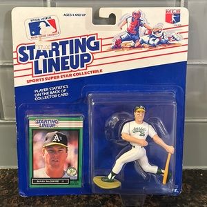 Starting Lineup collectible with trading card - Mark McGwire 1989 edition